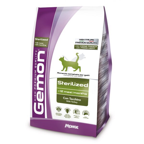 

Сухой корм для стерилизованых кошек Gemon Cat Sterilised со вкусом индейки 1,5 кг