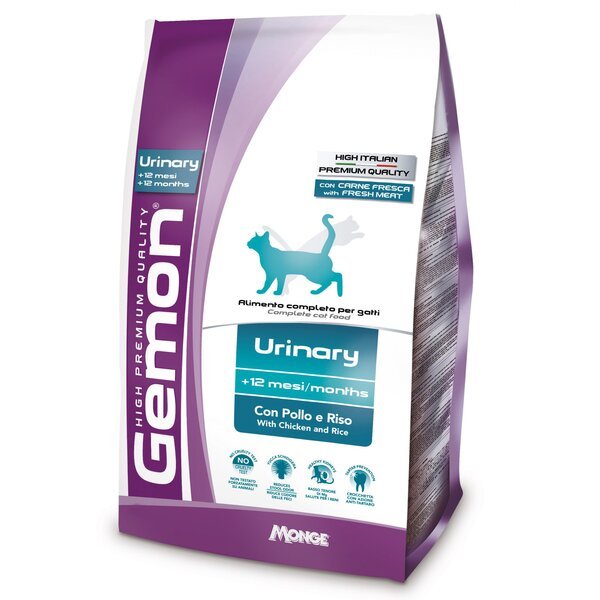 

Сухой корм для кошек Gemon Cat Urinary профилактика мочекаменной болезни, со вкусом курицы и риса 1,5 кг