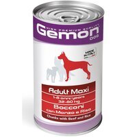 Вологий корм для собак Gemon Dog Maxi adult з яловичиною та рисом 1.25 кг