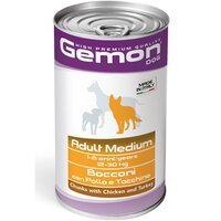 Вологий корм для собак Gemon Dog medium adult з куркою та індичкою 1,25 кг