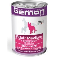 Вологий корм для собак Gemon Dog medium adult з яловичиною та печінкою 0,415 кг