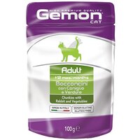 Вологий корм для кішок Gemon Cat Wet Adult кролик з овочами 100 г