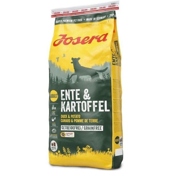 

Сухой корм для собак Josera Adult Grainfree Ente & Kartoffel беззерновой с мясом утки, 15 кг