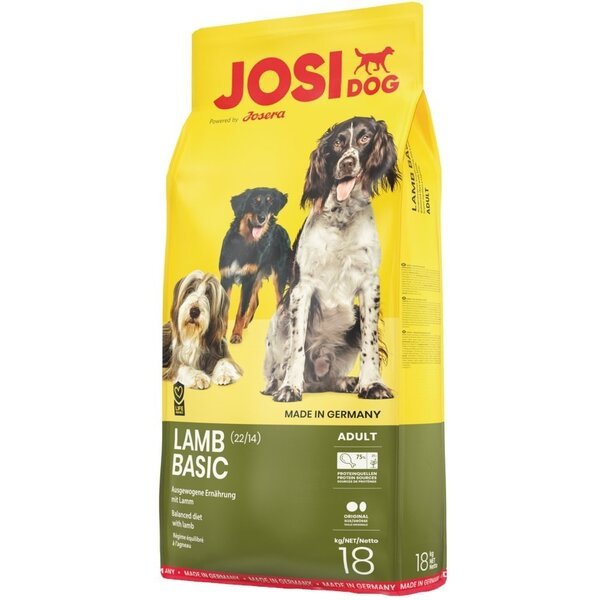 

Сухой корм для активных собак Josera JosiDog Lamb Basic сбалансированная диета с ягненком, 18 кг