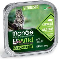 Паштет для стерилізованих котів Monge Cat Be Wild Gr.Free Wet Adult кабан з овочами, 100 г