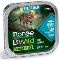 Паштет для стерилізованих кішок Monge Cat Be Wild Gr. Free Wet Sterilised тунець з овочами, 100 г