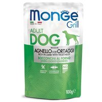 Вологий корм для собак Monge Dog Grill з ягням та овочами, 100 г