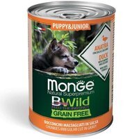 Вологий корм для цуценят Monge Dog Wet Be Wild Puppy & Junior качка, гарбуз та цукіні, 400 г