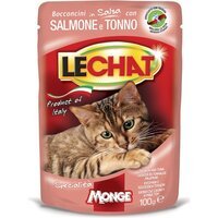 Вологий корм для кішок Monge LeChat Wet Adult тунець та лосось 100 г