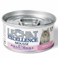 Вологий корм для кішок Monge LeChat Excellence Adult курка свинина мус 85 г