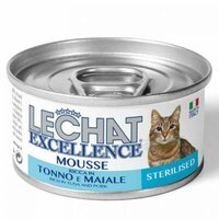 Вологий корм для стерилізованих кішок Monge LeChat Excellence з тунцем та свининою 85 г