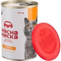 Паштет для кішок М'ясна Миска з куркою 415 г