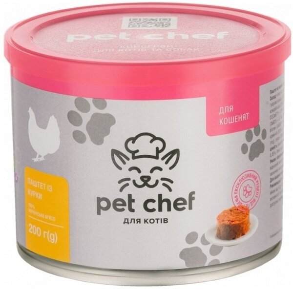 

Паштет для котят Pet Chef с курицей 200 г