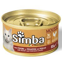 Консерви для кішок Simba Cat Wet курячі серця та печінка 85 г