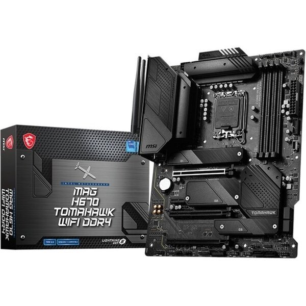 

Материнcкая плата MSI MAG H670 TOMAHAWK WIFI DDR4 s1700 H670 4xDDR4 M.2 HDMI-DP Wi-Fi BT ATX