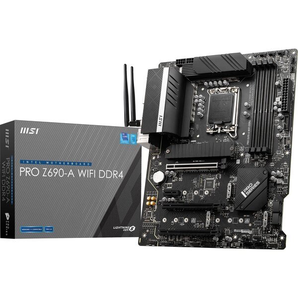 

Материнcкая плата MSI PRO Z690-A WIFI DDR4 s1700 Z690 4xDDR4 M.2 HDMI-DP Wi-Fi BT ATX