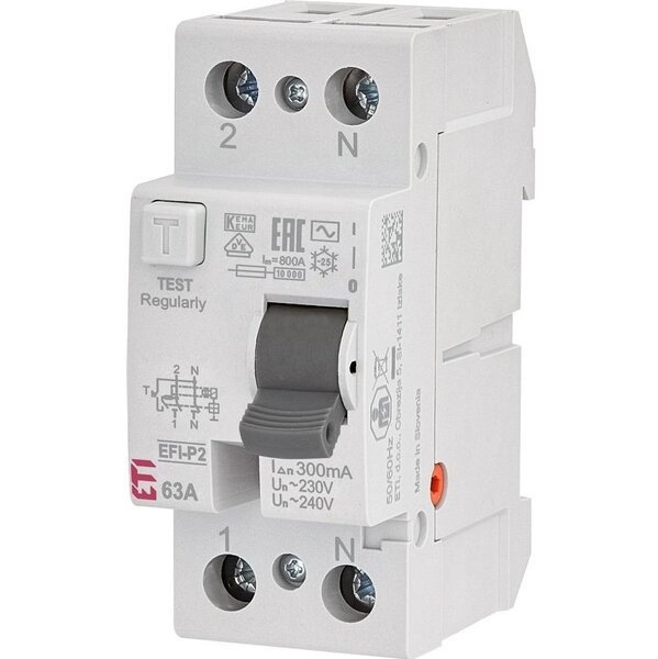 

Реле дифференциальное ETI (ПЗВ) 2р EFI-P2 63/0,3 тип AC (10kA) (2061233)