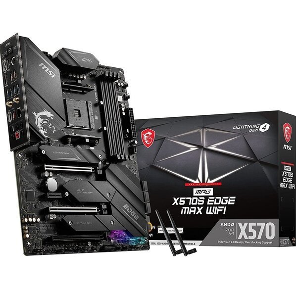 

Материнcкая плата MSI MPG X570S EDGE MAX WIFI sAM4 X570 4xDDR4 Wi-Fi BT HDMI ATX