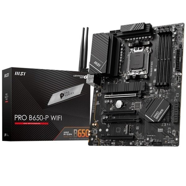 

Материнcкая плата MSI PRO B650-P WIFI sAM5 B650 4xDDR5 M.2 USB HDMI-DP WiFi BT ATX