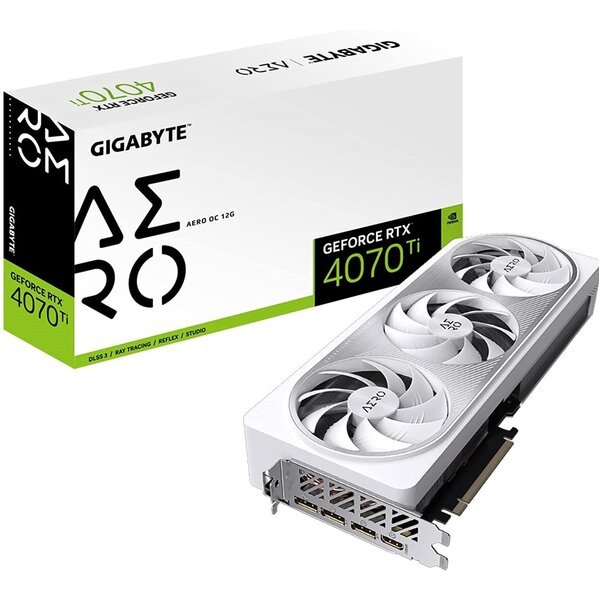 

Видеокарта GIGABYTE GeForce RTX 4070 Ti 12Gb GDDR6X AERO OC