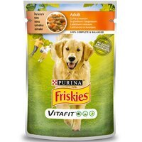 Вологий корм для собак Purina Friskies з куркою та морквою в соусі 100 г