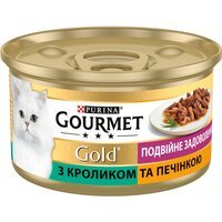 Влажный корм для кошек Gourmet Gold с кроликом и печенью 85 г
