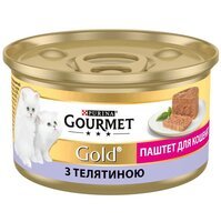 Вологий корм для кошенят Gourmet Gold Паштет з телятиною 85 г