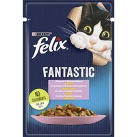 Влажный корм для кошек Felix Fantastic с форелью и зелеными бобами в желе 85 г