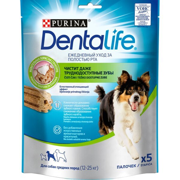 

Лакомство для собак средних пород Purina DentaLife 115г