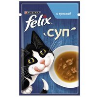 Влажный корм для кошек Felix Суп с Треской 48 г