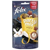 Сухий корм кішок Felix Party Mix Original Mix для кішок, мікс зі смаком курки, печінки та індички, 60 г