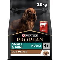 Сухой корм для собак мелких пород Purina Pro Plan Dog Duo Delice Small and Mini Adult говядина с рисом, 2.5 кг