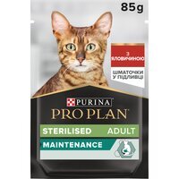 Вологий корм для стерилізованих кішок Purina Pro Plan Cat Nutrisavour Sterilised з яловичиною 85 г