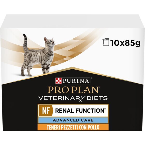 Влажный корм для кошек с болезнями почек Purina Pro Plan Veterinary Diets NF Renal Function с курицей 10x85 г