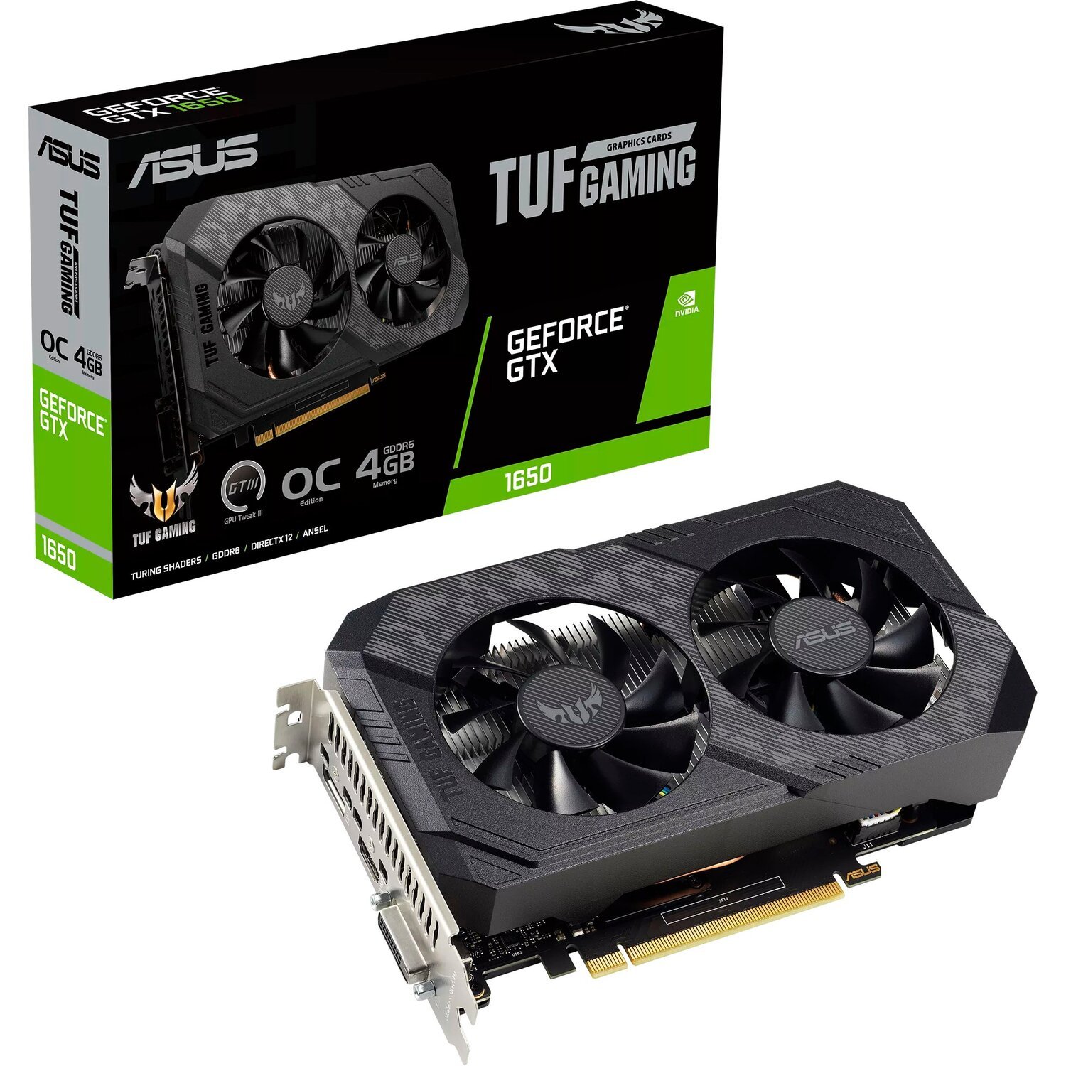 Видеокарта ASUS GeForce GTX 1650 4GB GDDR6 TUF OC GAMING TUF-GTX1650-O4GD6-P-V2-GAMING фото 