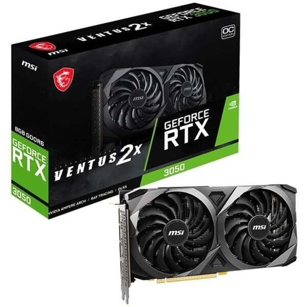 

Видеокарта MSI GeForce RTX 3050 8GB GDDR6 VENTUS 2X OC