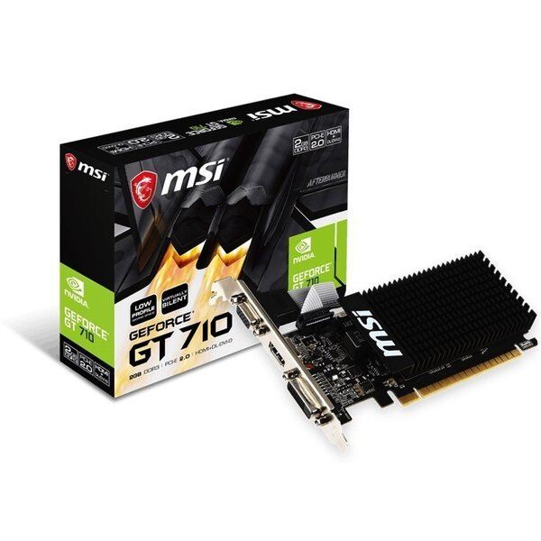 

Видеокарта MSI GeForce GT710 2GB DDR3 64bit low profile silent