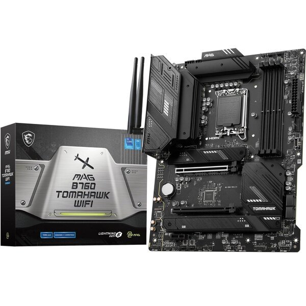 

Материнcкая плата MSI MAG B760 TOMAHAWK WIFI DDR4 s1700 P760 2xDDR4 M.2 HDMI-DP Wi-Fi BT ATX