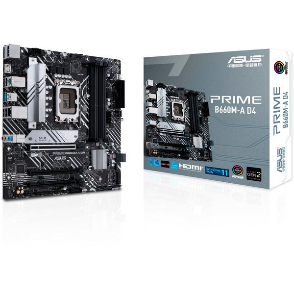 

Материнcкая плата ASUS PRIME B660M-A D4 s1700 B660 4xDDR4 M.2 HDMI-DP mATX