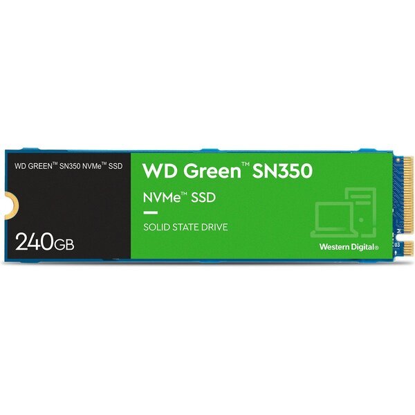 

SSD накопитель WD M.2 240GB PCIe 3.0 Green SN350 (WDS240G2G0C)