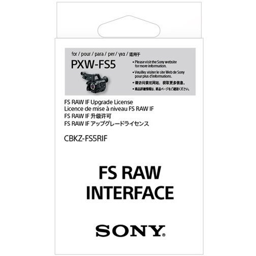 

Код апгрейда Sony CBKZ-FS5RIF для поддержки формата RAW на камеру FS5