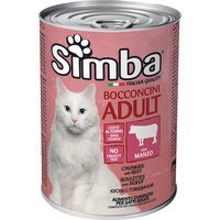 Влажний корм для кошек Simba cat корм wet говядина 0,415 кг