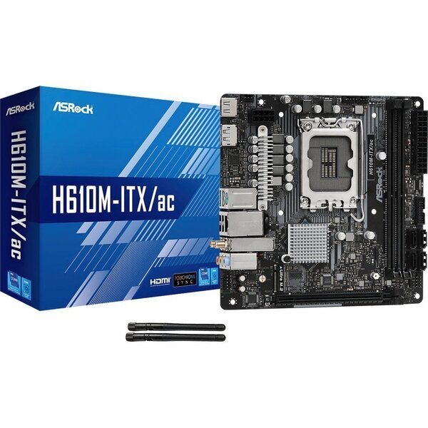

Материнская плата ASRock H610M-ITX/AC s1700 H610M 2xDDR4 HDMI mATX (H610M-ITX/AC)