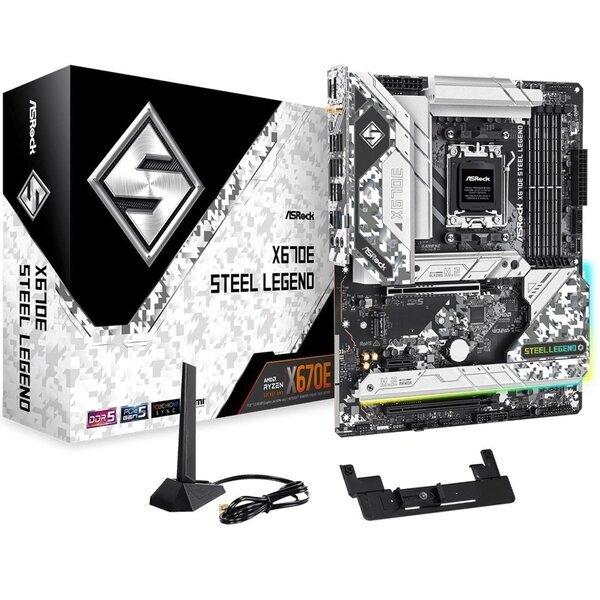 

Материнская плата ASRock X670E_STEEL_LEGEND sAM5 X670 4xDDR5 M.2 HDMI DP ATX (X670E_STEEL_LEGEND)
