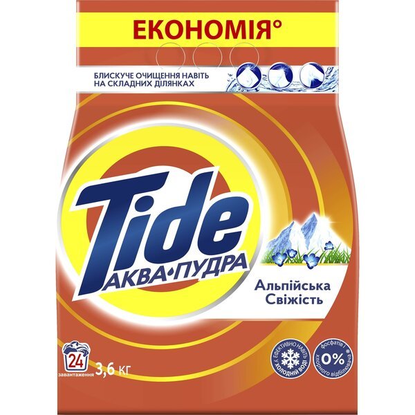 

Стиральный порошок Tide Аква-Пудра Альпийская свежесть 3.6 кг