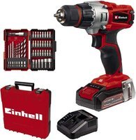 Шуруповерт-дрель Einhell TE-CD 18/2 Li, 18В, 2.5 Ач, 44 Нм, набор бит и сверел, кейс (4514219)