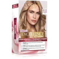 Стійка крем-фарба для волосся L'Oreal Paris Excellence Creme 8.12 – Містичний блонд