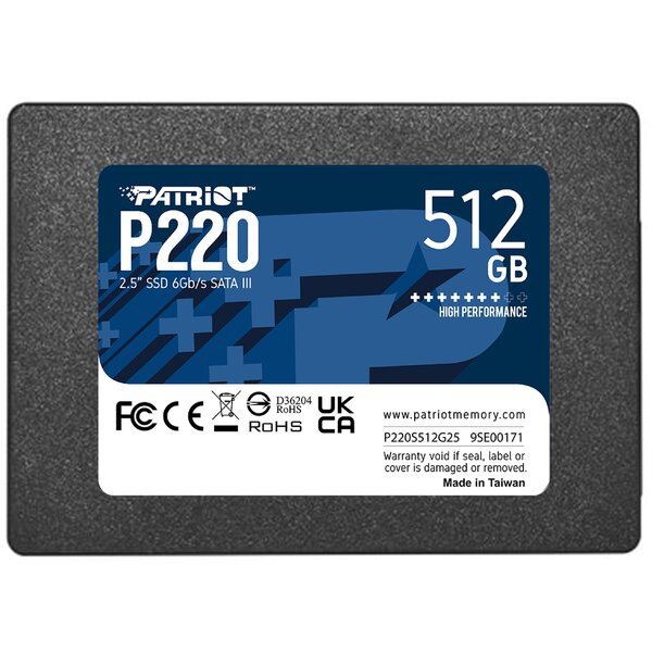 

SSD накопитель PATRIOT 2.5" 512GB SATA P220 (P220S512G25)
