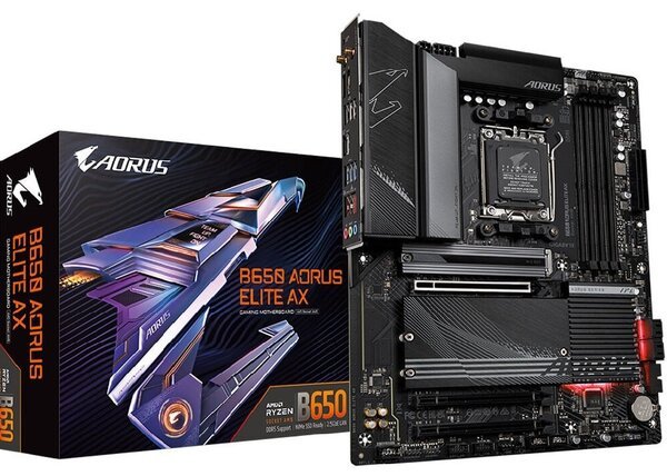 

Материнская плата GIGABYTE B650 AORUS ELITE AX sAM5 B650 4xDDR5 M.2 HDMI DP ATX