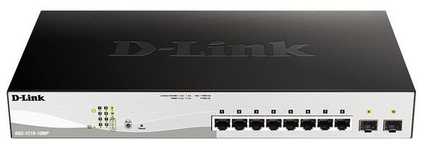 

Коммутатор D-Link DGS-1210-10MP/E 8xGE PoE, 2xSFP, 130Вт (DGS-1210-10MP/E)